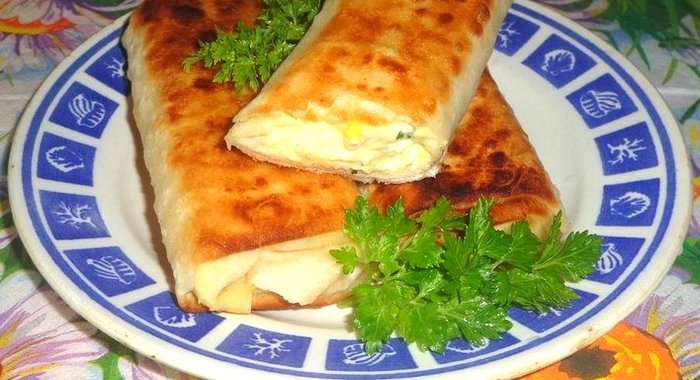 Рулеты из лаваша с творогом