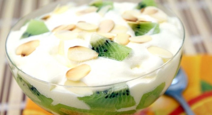 Десерт из мороженого «Киви»
