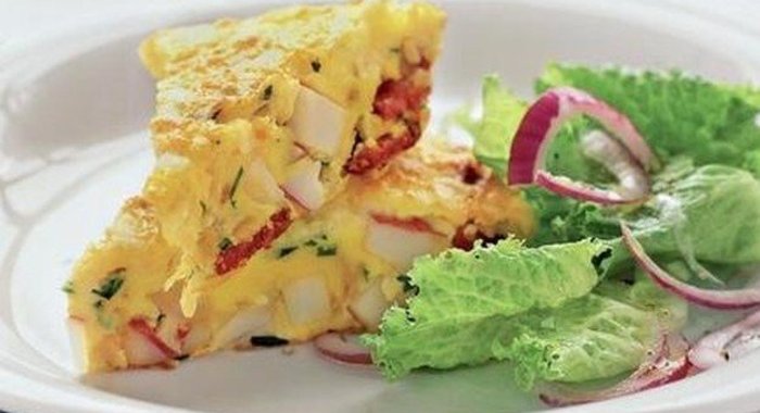 Испанский омлет с картофелем и чоризо