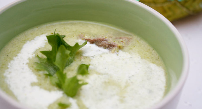 Суп-пюре из брокколи и зеленой фасоли