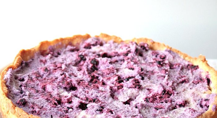 Черничный пай с маскарпоне