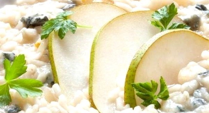 Ризотто с грушами и синим сыром