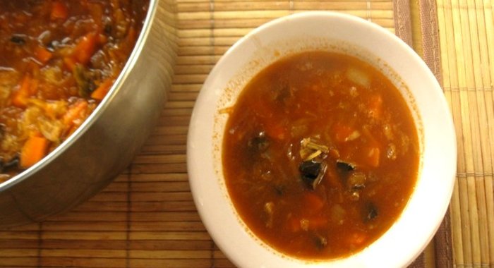 Щи с грибами