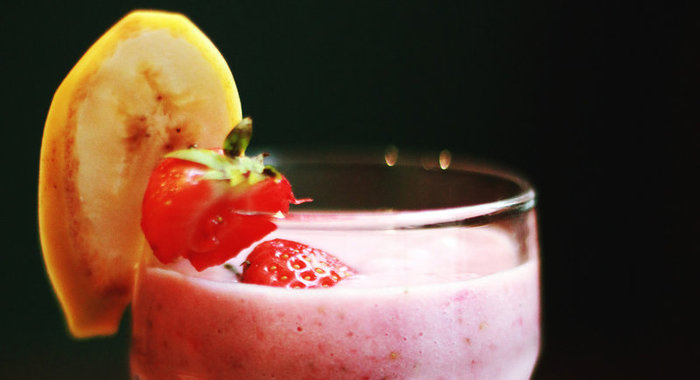 Мусс из клубники и бананов