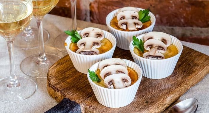 Запеченный грибной крем