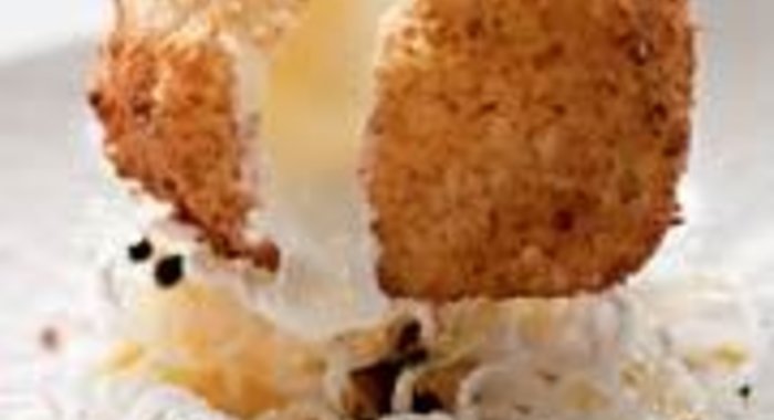 Жареное мороженое с фунчезой