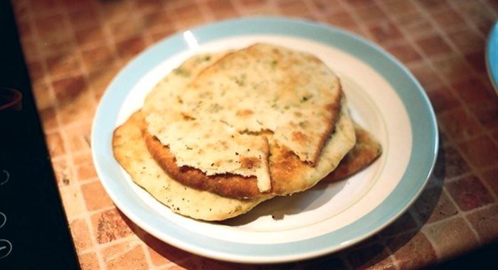 Лепешки с кинзой