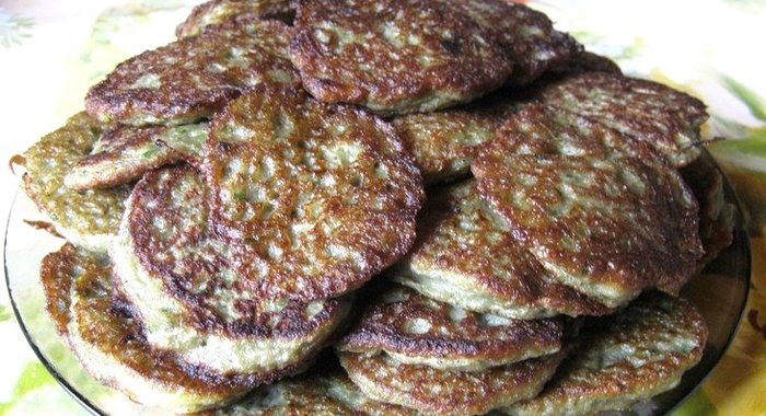 Блинчики из кабачков с грибами