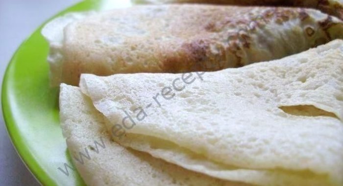 Блины вегетарианские блины на соевом молоке и воде