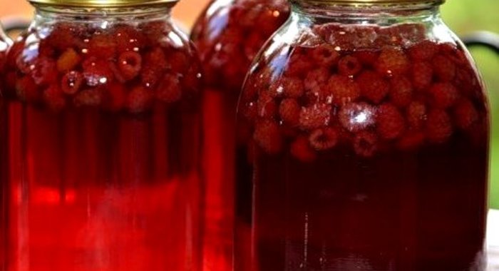 Малиновый компот на зиму