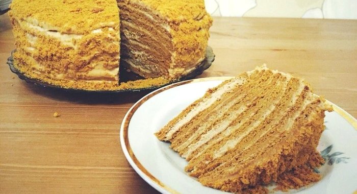 Медовик с заварным кремом