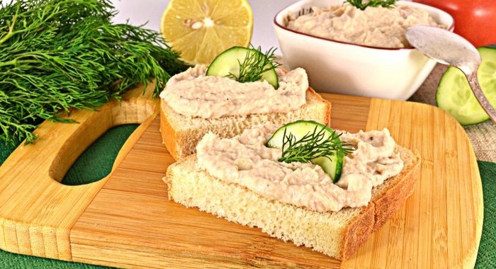 Паштет из молок слабосоленой сельди