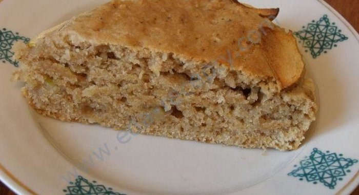 Постная шарлотка с яблоками