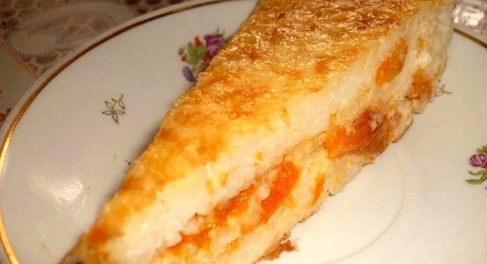Рисовая запеканка с курагой