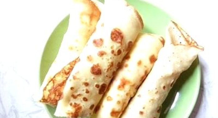 Блины со сладким творогом