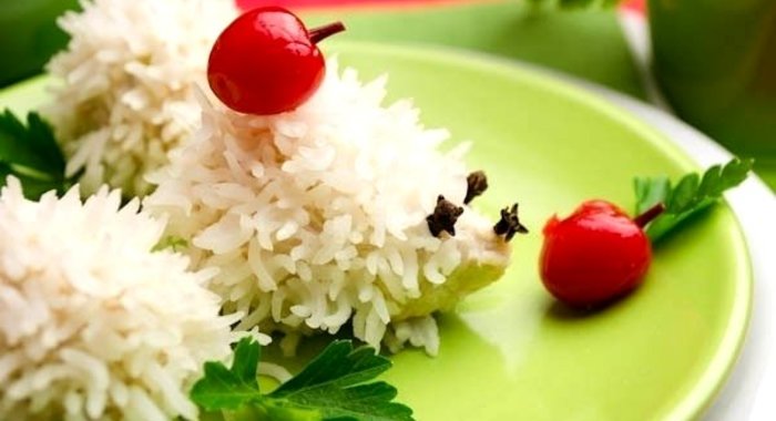 Куриные тефтели ежики на пару