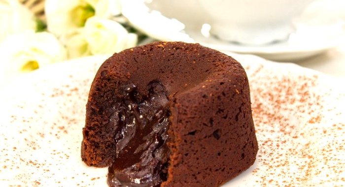 Шоколадный фондан (кексы с жидкой начинкой)