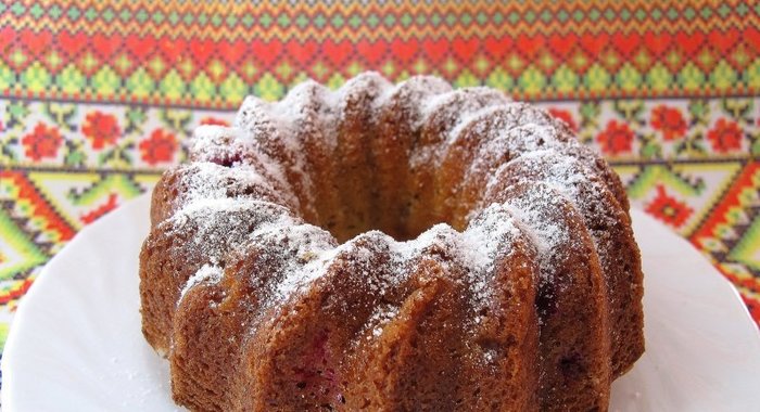 Кекс любимый с клюквой