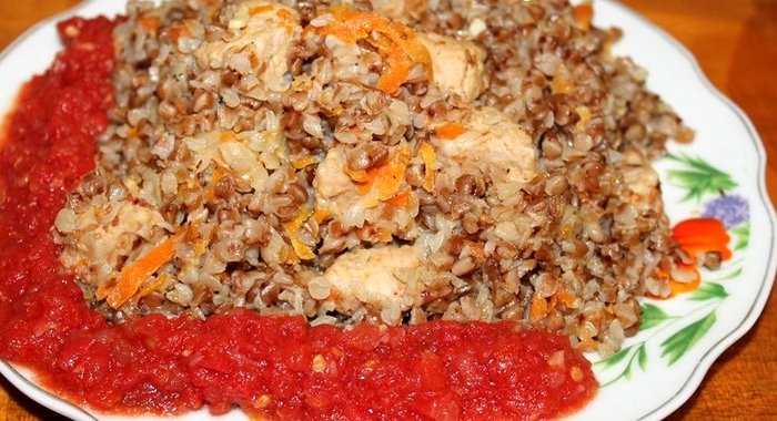 Каша гречневая со свининой