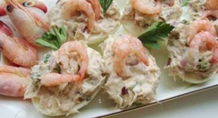 Мусс из тунца и креветок