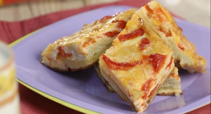 Испанский омлет со сладкими перцами