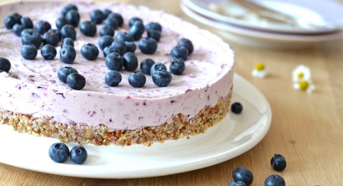 Черничный чизкейк без выпечки