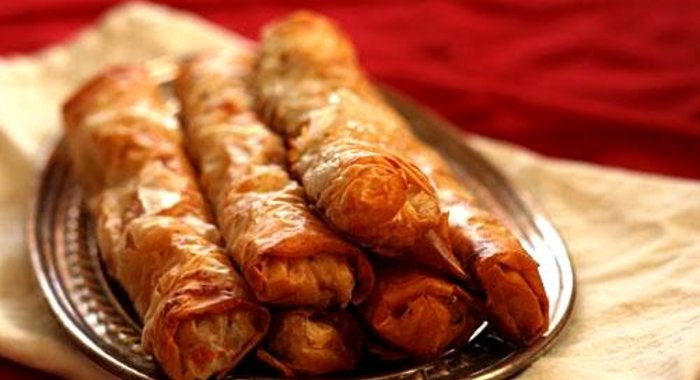 Блинчики с тыквой, беконом и козьим сыром