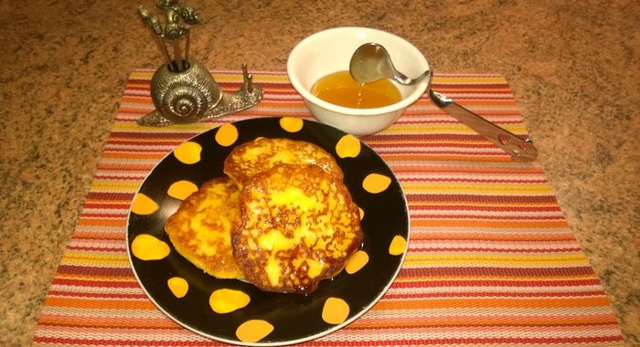 Оладьи с тыквой и творогом