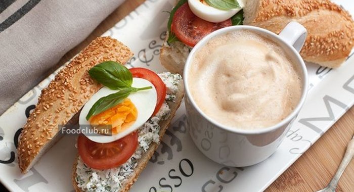 Бутерброд с творожным сыром