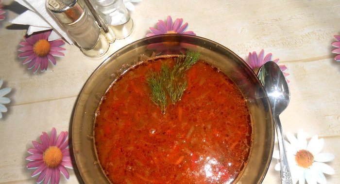 Домашние щи с фасолью