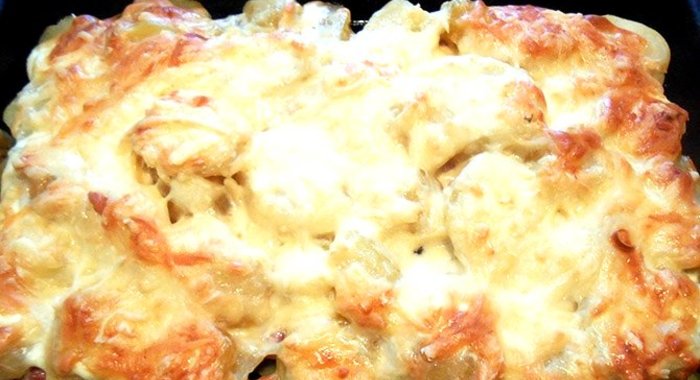 Запеканка картофельная с сушеными грибами