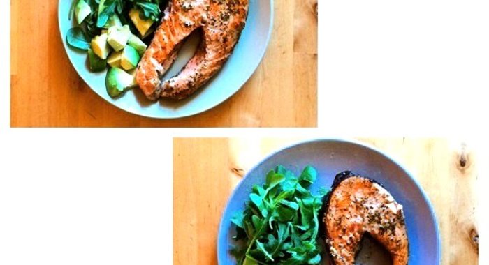 Жареный лосось с прованскими травами и белым вином