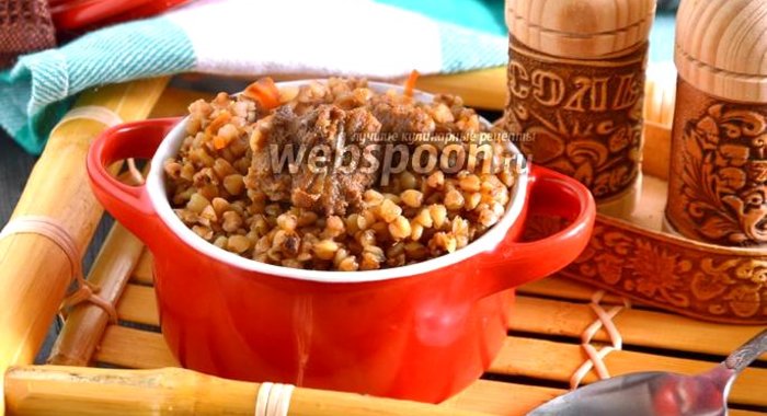 Гречневая каша с тушёнкой в мультиварке