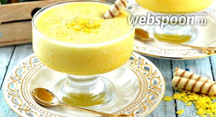 Мусс из консервированных персиков