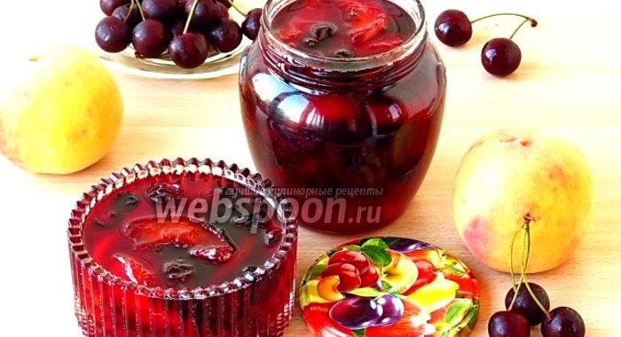Варенье из персиков и вишни