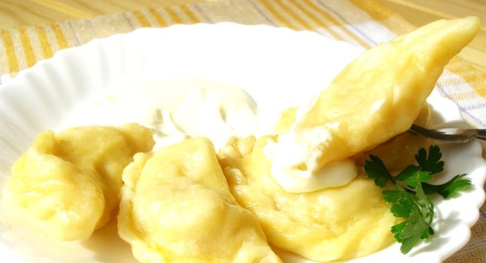 Вареники с творогом солёные