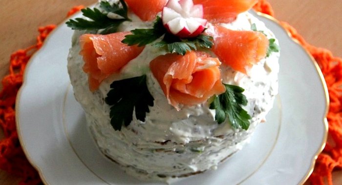 Шведский бутербродный торт