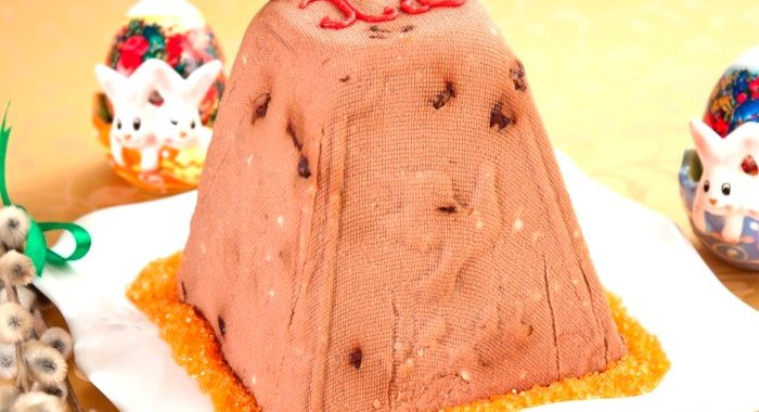 Шоколадная творожная пасха