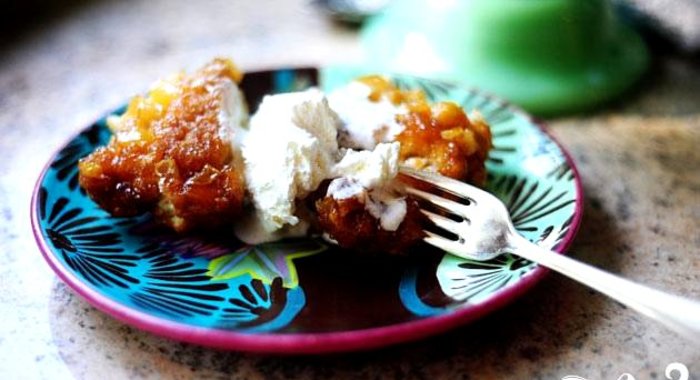 Ананасовое перевернутое печенье