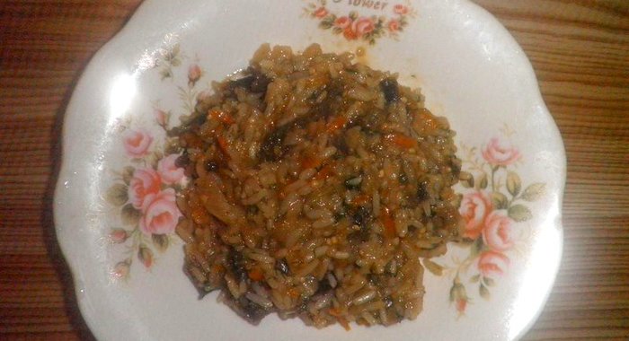 Плов с баклажанами