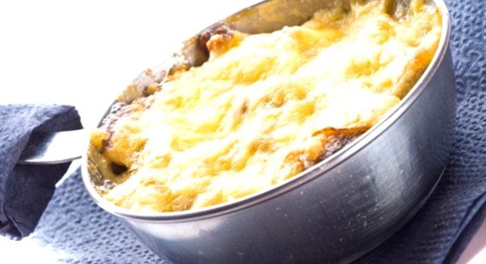 Запеченный омлет с куриной печенкой