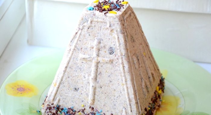 Шоколадная творожная пасха