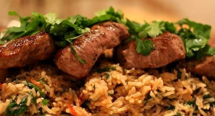 Плов с бараньими ребрышками