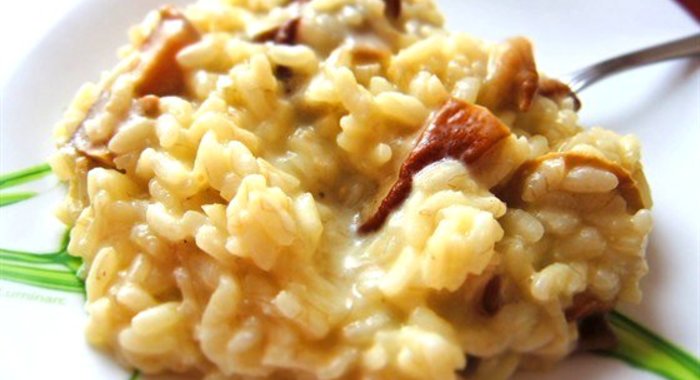 Ризотто с белыми грибами и сливками