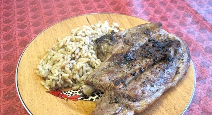 Баранина на сковороде