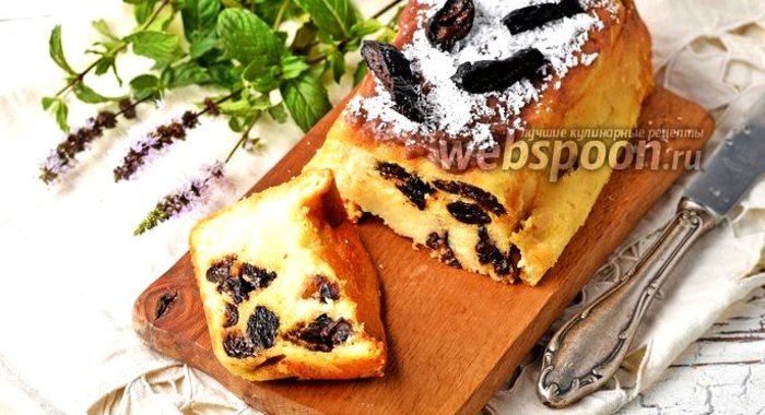 Творожная запеканка с черносливом