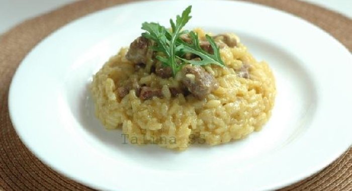 Ризотто с говядиной