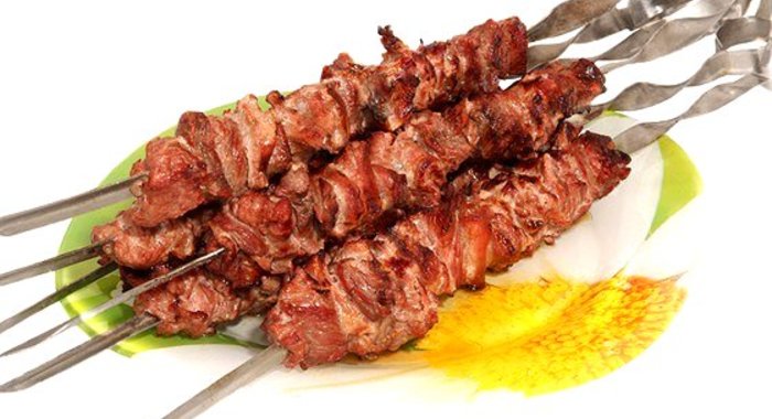 Шашлык из баранины со сладкими перцами