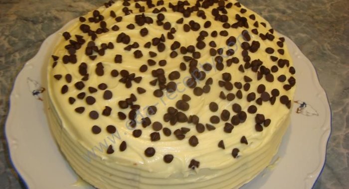 Ванильный торт на кипятке