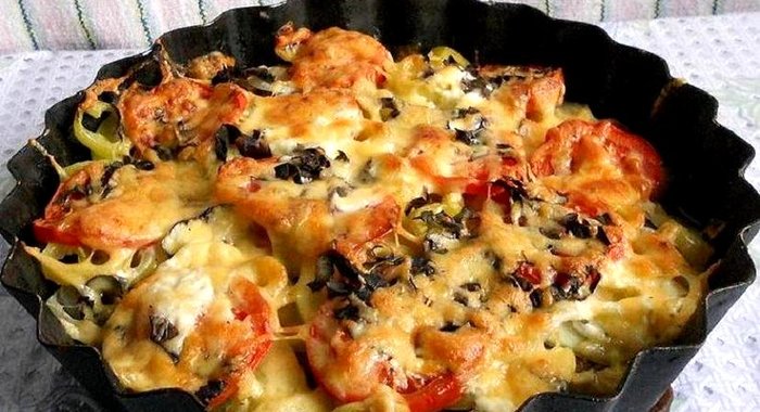 Овощи с фаршем запеченные в духовке